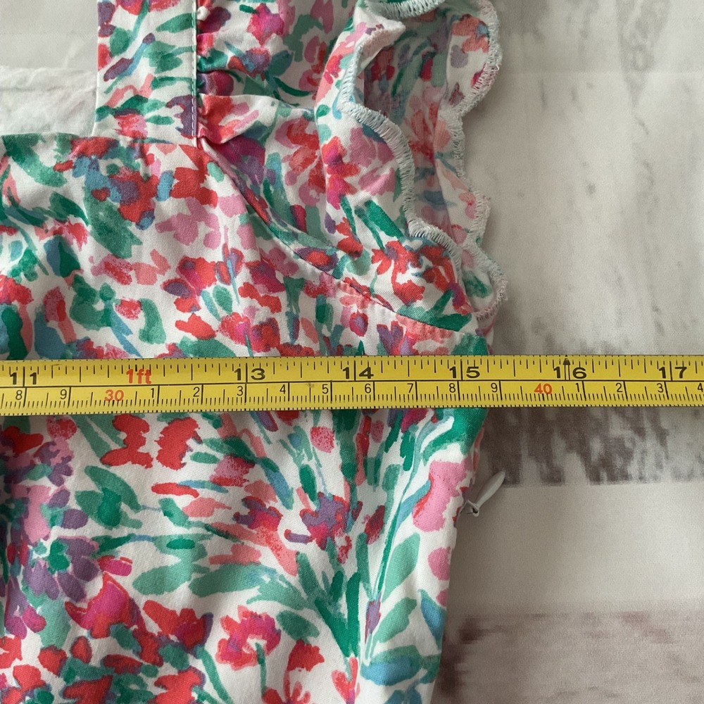 J.Crew Floral Flutter Sleeve Midi Dress Women 4 Square Neck Cottagecore Feminine - Picture 14 of 16